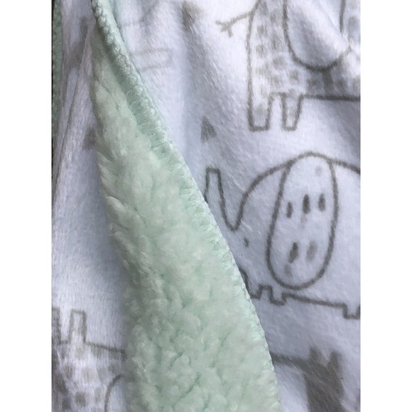 chick pea Other Chick Pea Baby Blanket Elephants Dinosaurs Gray